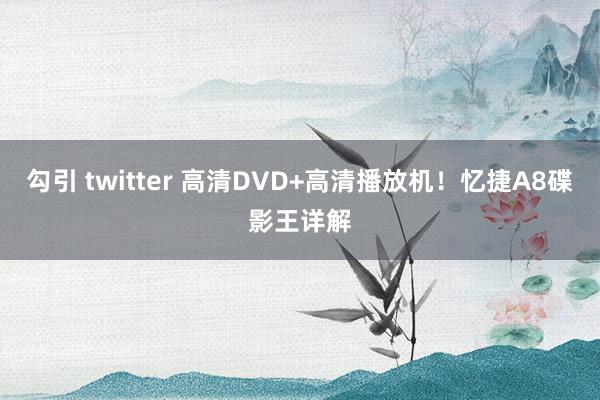 勾引 twitter 高清DVD+高清播放机！忆捷A8碟影王详解