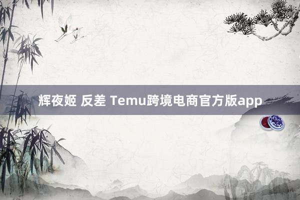 辉夜姬 反差 Temu跨境电商官方版app