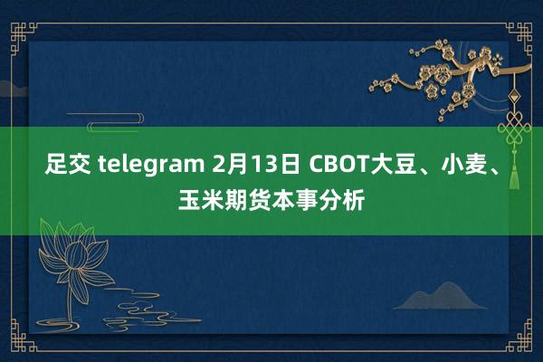 足交 telegram 2月13日 CBOT大豆、小麦、玉米期货本事分析